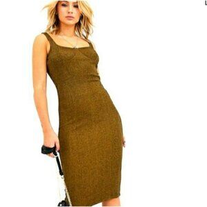 Capulet Lola Bustier Bodycon Brown Dress, size xs